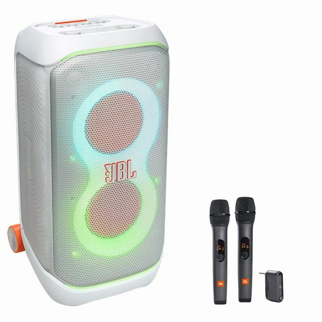 Altavoz portátil JBL PartyBox Stage 320 con 2 micrófonos inalámbricos