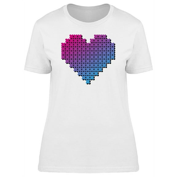 Geometric Heart Gradient Colors T-Shirt Women -Image by Shutterstock, Female Medium