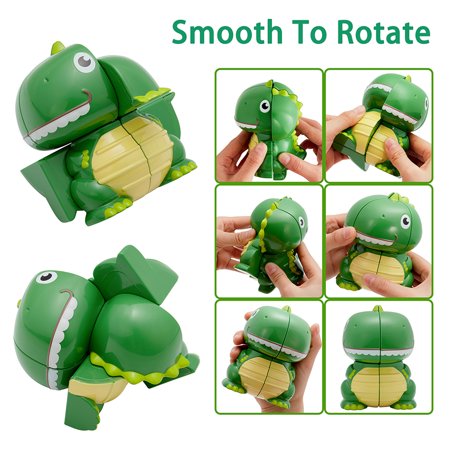 Educational Toys Dinosaur Magic Cube Super Smooth and Fast, Transformation Puzzle Toys For 4+ Kids, Office or Travel, Smooth Surface & Irresistible Touch