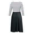 thumbnail image 3 of Women's Patchwork Maternity Nursing Dress 3/4 Sleeve Dress for Breastfeeding, 3 of 4