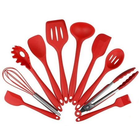 

10pcs/set Silicon Set Kitchen Cooking Utensils Heat Resistant Kitchenware with Box
