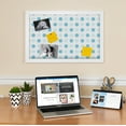 thumbnail image 3 of PinPix 20x20 Custom Cork Bulletin Board Light Blue Polka Dot Poster Board Has a Fabric Style Canvas Finish, Framed in Light Blue Polka Dot, by ArtToFrames (PinPix-344), 3 of 6