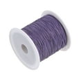 thumbnail image 3 of 1 Roll Nylon Beading Thread Knotting Cord 0.6mm 50 Yards Braided Nylon Crafting Satin String, Lavender Purple, 3 of 5