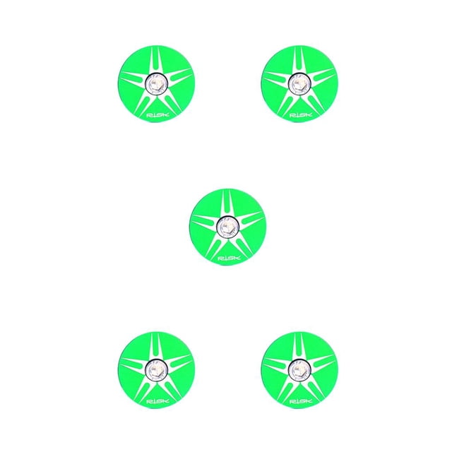 QualitChoice RISK Professional Rustproof Headset Cover Waterproof Exquisite Wear-resistant 28.6mm Front Fork Cycling Headset Accessories Green Star Thorn 5Set