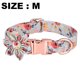 thumbnail image 2 of Collar de perro con el collar de perro ajustable del estampado de flores de la hebilla del metal de la seguridad pequeño mediano perro grande, 2 of 5