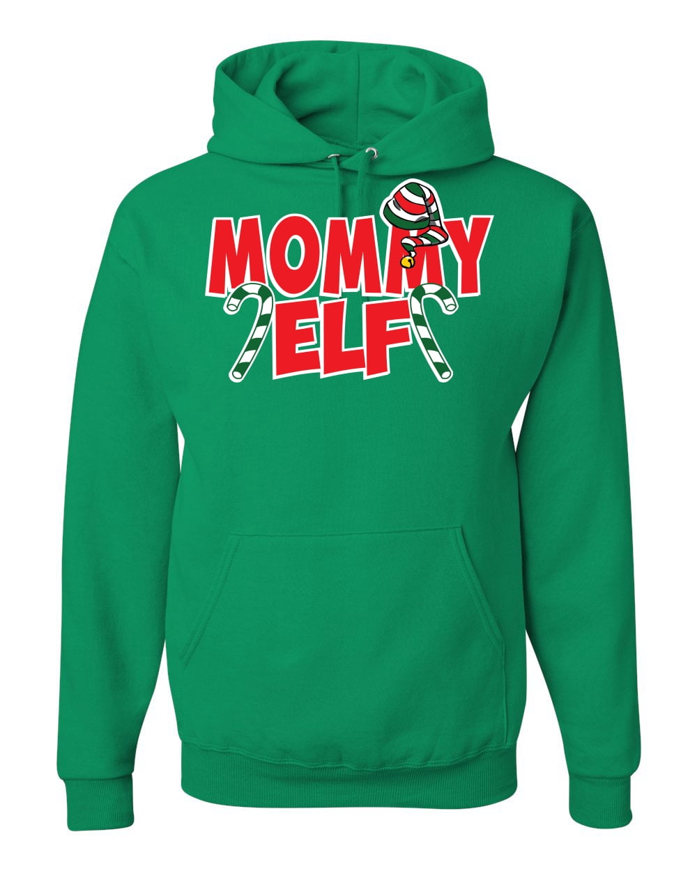 UGLY CHRISTMAS Sweater Snowflake Elf Santa Hoodie Red Mommy Claus 