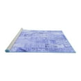 thumbnail image 2 of Ahgly Company Machine Washable Indoor Round Patchwork Blue Transitional Area Rugs, 8' Round, 2 of 4