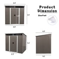 thumbnail image 3 of 6 x 5 FT Outdoor Storage Shed, Metal Garden Shed with Floor Frame, Tool Shed Outdoor Storage with Lockable Sliding Doors & Window & Air Vents, Storage House Waterproof for Backyard, Lawn, 3 of 9