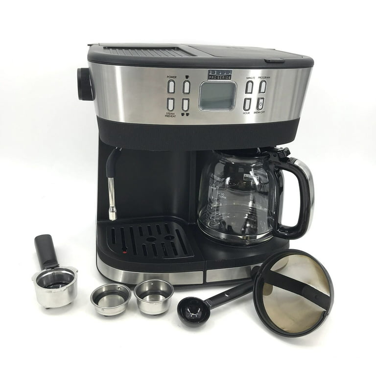 90103 Bella Pro Series - Combo 19-Bar Espresso and 10-Cup Drip Coffee Maker  - Stainless Steel - Black Friday