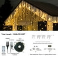 thumbnail image 2 of Cheelom Fairy String Party Decoration Lights Christmas Icicle Lights Outdoor Indoor 105ft 1000 Led 8 Modes with 50 Drops Plug In Waterproof Timer Memory Function Clearance Sales, 2 of 3