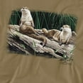 thumbnail image 2 of Wildlife T-Shirt River Otters Unisex Graphic Tee For Men & Women, 2 of 7