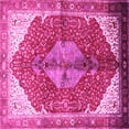thumbnail image 1 of Ahgly Company Indoor Square Medallion Pink Traditional Area Rugs, 8' Square, 1 of 4
