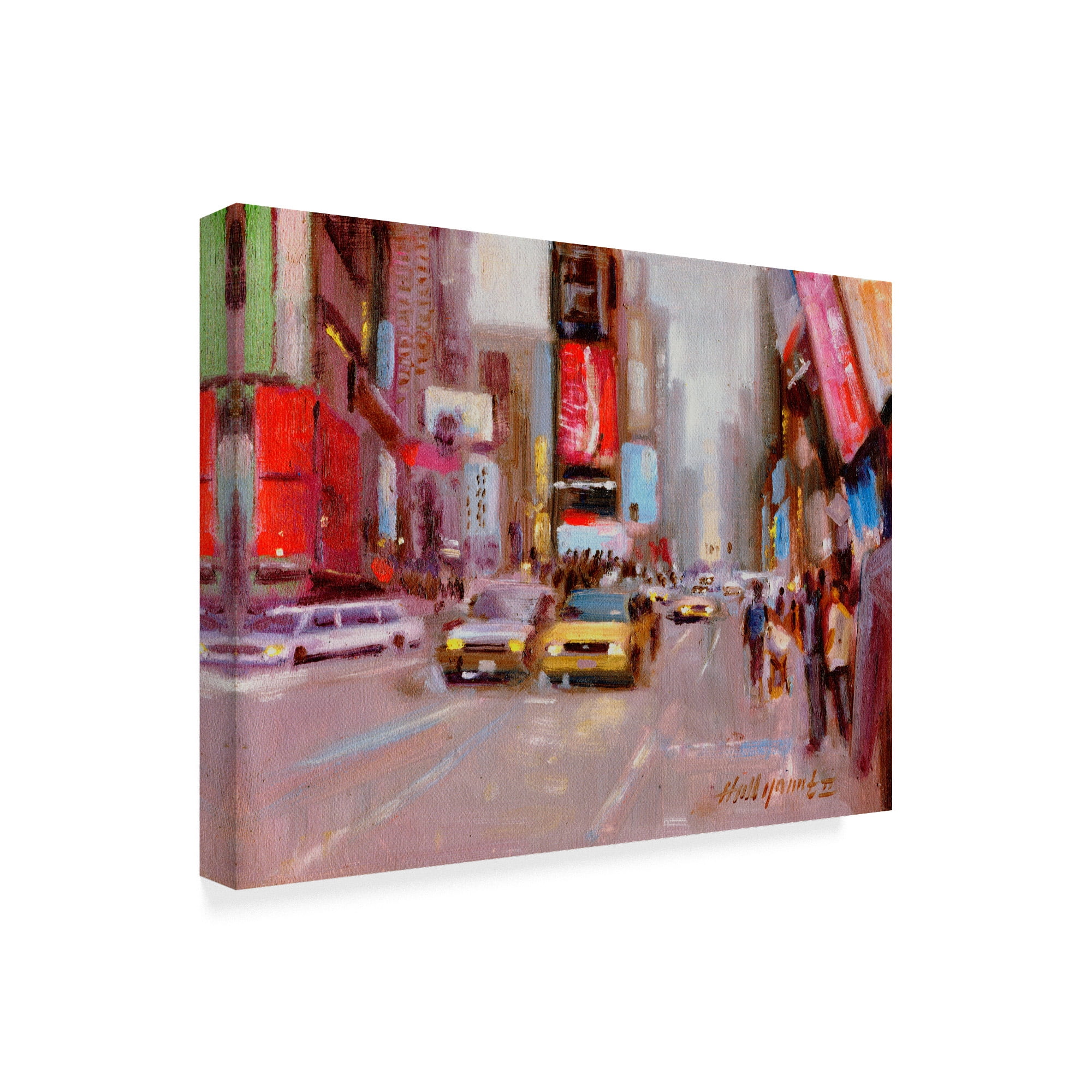 Trademark Fine Art 'Times Square Taxi' Canvas Art by Hall Groat Ii