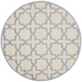 thumbnail image 4 of SAFAVIEH Cambridge Liz Geometric Wool Area Rug, Ivory/Light Blue, 6' x 6' Round, 4 of 10