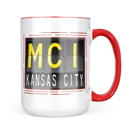

Neonblond MCI Airport Code for Kansas City Mug gift for Coffee Tea lovers