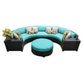 thumbnail image 2 of TK Classics Barbados Wicker 6 Piece Patio Conversation Set with Round Coffee Table and 2 Sets of Cushion Covers, 2 of 2