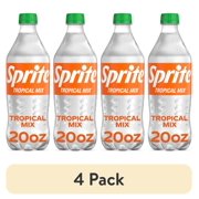 (4 pack) Sprite Tropical Mix Caffeine Free Soda Pop Bottle, 20 fl oz