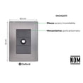 thumbnail image 2 of Placa Armada Inoxidable Con Toma Coaxial Salida T.V. Igoto Gris Oscuro INOX1011, 2 of 3