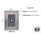 thumbnail image 2 of Placa Armada Inoxidable Con Toma Coaxial Salida T.V. Igoto Gris Oscuro INOX1011, 2 of 3
