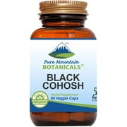 Black Cohosh Capsules - 90 Kosher Vegan Caps with 500mg Wild Black Cohosh Root