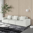 thumbnail image 5 of Modern Simple Fabric Three-Seat Sofa 118-inch with Soft Corduroy Cloud Velvet and Free Conversion, 5 of 8