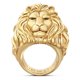 thumbnail image 1 of Anillo de cabeza de león de moda regalo de anillo de aleación de patrón animal para hombres y mujeres, tamaño 9, 59,5 mm, oro ZefeiWu 8390613015631, 1 of 1