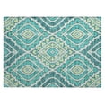 thumbnail image 2 of Addison Rugs Chantille Indoor/Outdoor Transitional Diamond Teal Washable Rectangle Rug, 1'8" x 2'6", 2 of 6