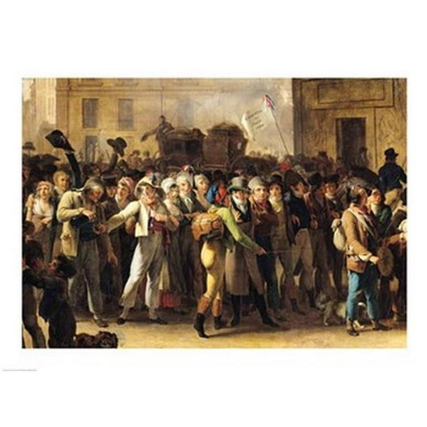 Posterazzi BALXIR154983 les Conscrits de 1807 Marchant devant la Porte de Saint-Denis Affiche Imprimée par Louis-Leopold Bouilli - 24 x 18 Po.