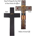 thumbnail image 3 of Urbalabs Western 15.5 Inch Wall Cross Civil Service Metal-like Surface Police Badge Cross Distressed Wall Hanging Cross Country Wall Decor Room Decoration Office Church Home (God bless police), 3 of 7