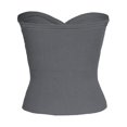 thumbnail image 4 of Twist Knot Strapless Tank Top,Women Strapless Tops Casual Strapless Top Rib Knit Strapless Top Compact and Lightweight, 4 of 8