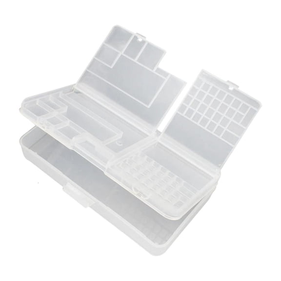 CEORPER Toolbox Double Compartment Clear Tool Storage Organizers Portable Design