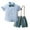 C, variant on Children's Boys Summer Suit Short Sleeved Colorful Shirt Bow Tie Shorts Performance Suit Bow Tie Outfits for Boys