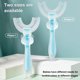 thumbnail image 2 of Cepillo de dientes de silicona en forma de U, boca completa, doble cara, dientes completos para niños, mordedores de 360 ​​grados con suministros de limpieza de dientes, pequeño, azul Advancent HA009125-04, 2 of 6