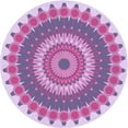 thumbnail image 1 of Ahgly Company Indoor Round Patterned Orchid Purple Area Rugs, 5' Round, 1 of 1