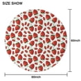 thumbnail image 6 of Red Strawberry Plants Fruit White Pattern Round Tablecloth 60"x60",Wrinkle Wipeable Table Cloth for Kitchen Dining Room Picnic Patio Party, 6 of 6