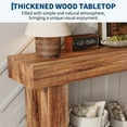 thumbnail image 4 of BouPower 63 Inch Long Console Table for Entryway, Narrow Sofa Table Behind Couch, Farmhouse Industrial Wooden Hallway/Foyer Table, Oak Finish Living Room Accent Table, 4 of 7