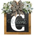 thumbnail image 4 of YAOMOBB Hanging Pendant Farmhouse Front Door Wreath Personalized Welcome Sign, 4 of 5