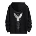 thumbnail image 2 of WILLBEST Sudaderas Navideñas para Hombre, Otoño e Invierno, con Estampado De Letras En La Espalda, Holgadas, De Talla Grande, con Capucha, Blusa Superior Mediana​​, 2 of 6