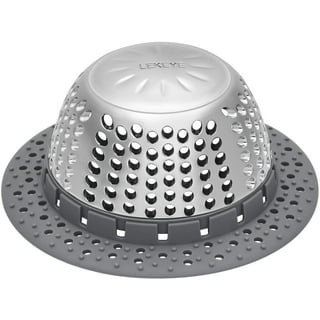 SlipX Solutions Gray Dome Drain Protector Fits Over Drains to Prevent Clogs