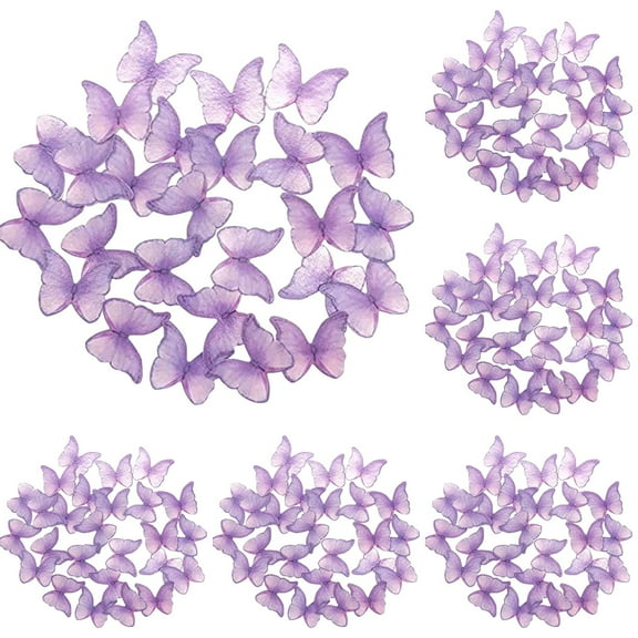 Purple Butterfly Cake Decorations Set Of 48 Cupcake Topper for Wedding Birthday Party Cakes Decor Cupcake Topper Decoratings