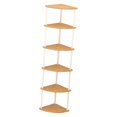 thumbnail image 2 of jifeng Corner Shelf Corner Display Shelf Durability Frees Standing Easy to Install Storage Rack Multipurpose for Kitchen Office Home 152cm, 2 of 9