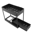 thumbnail image 1 of Slide Out Storage Basket, Easy Placement Removal Under Sink Organizer Easy To Clean With Hooks For Kitchen Black, 1 of 8