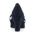 thumbnail image 4 of Journee Womens Loren Comfort Insole Round Toe Mid Block Heel Pumps, Widths Available, 4 of 10