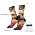 thumbnail image 4 of Logiee Vintage Red Flower Chihuahua Print Adult Socks for Men & Women,Calf Socks, Ankle Socks,Boots Socks,Breathable Casual Sock,Unisex Crew Socks, 4 of 6
