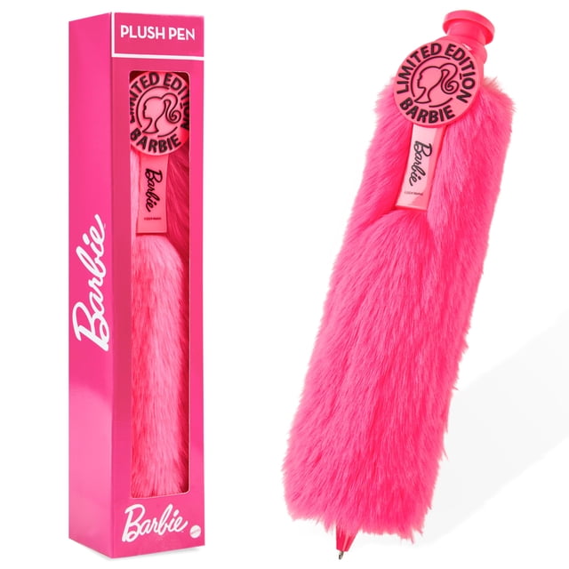 Bolígrafo Barbie retráctil de tinta negra, novedoso