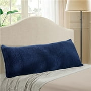 Reafort Ultra Soft Sherpa Body Pillow Cover/Case with Zipper Closure 21"x54"