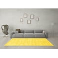 thumbnail image 3 of Ahgly Company Machine Washable Indoor Rectangle Solid Yellow Modern Area Rugs, 5' x 7', 3 of 4