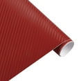thumbnail image 2 of Walbest 3D Carbon Fiber Vinyl Car DIY Wrap Sheet Roll Film Sticker Decal - Red Color 200X50cm/78.7" x 19.7", 2 of 7