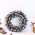 thumbnail image 1 of Christmas For Front Door Wall Fireplace Window Snowflakes W/Pinecone Berries, 1 of 6