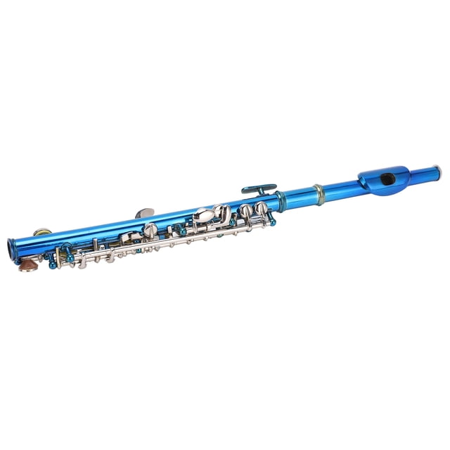 Piccolo Flute, 6 Holes Shiny Piccolos Blue For Beginner